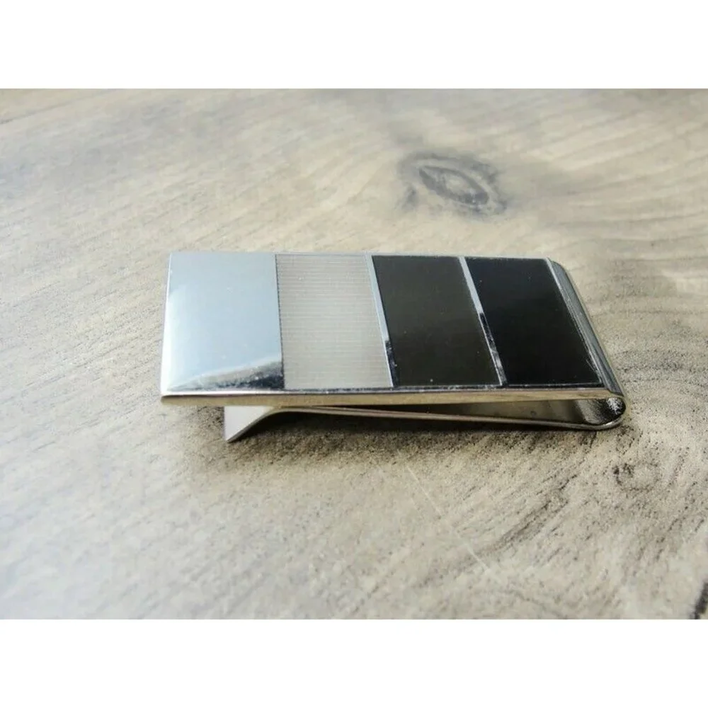 Multi Colored Money Clip Stainless Steel Black Gray Card Cash ID Holder